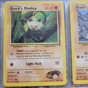 Pokemon Card Brock`s Mankey